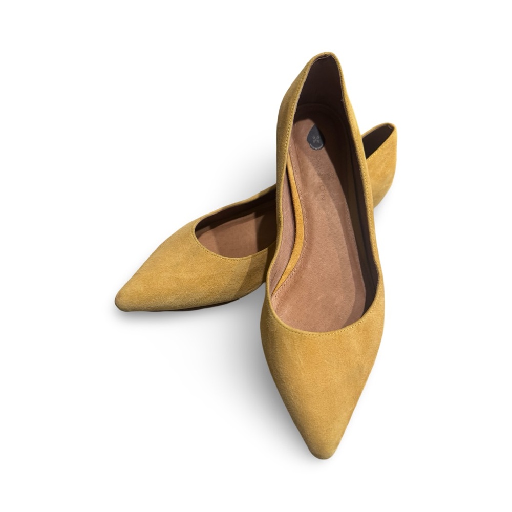 Calson Suede Yellow Pointed-Toe ballet Flats - Nordstrom - Like New🌼
